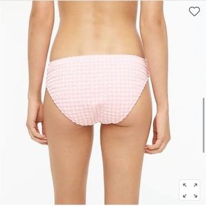 J. Crew Pink Gingham Bikini Swim Bottoms. Only worn twice. Size Medium
